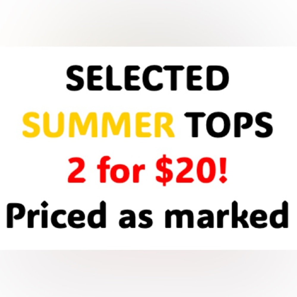 SEARCH 2 for $20 - Dozens of tops to choose from!
